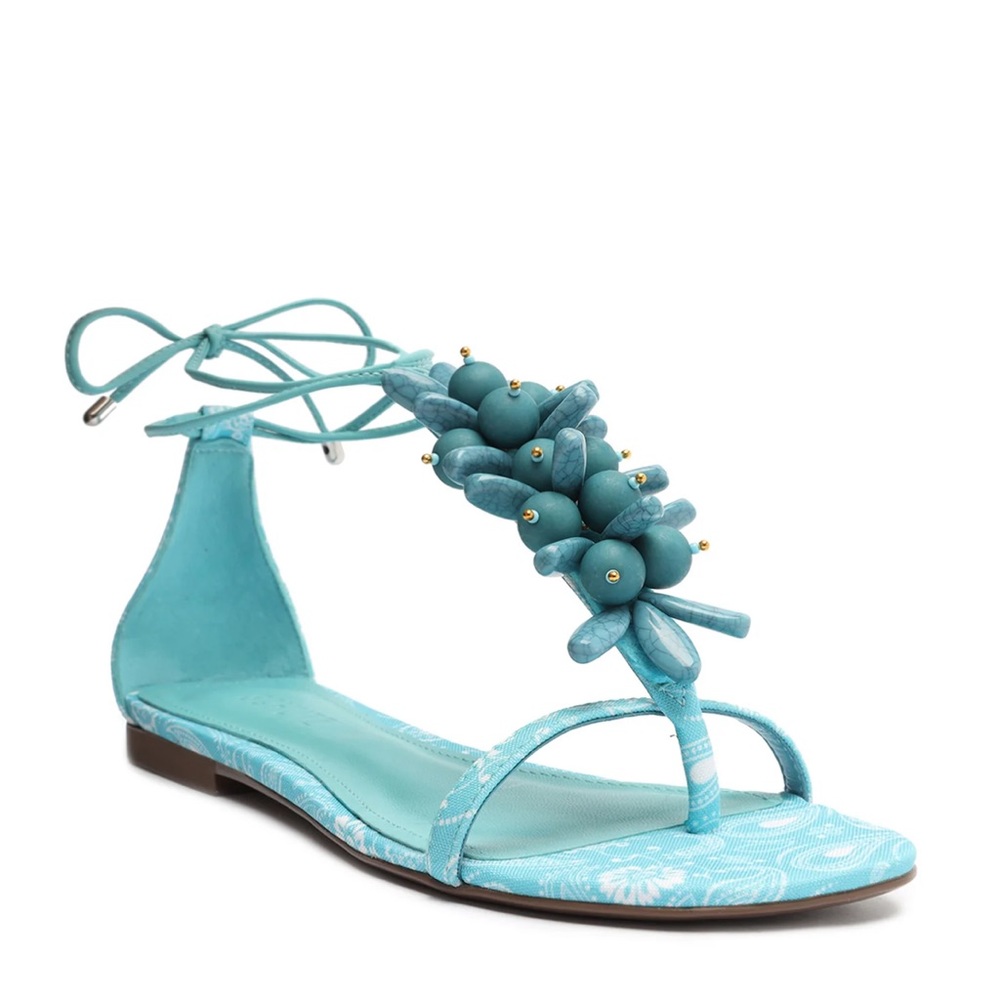 Schutz Fabric Sandals Size 7.5